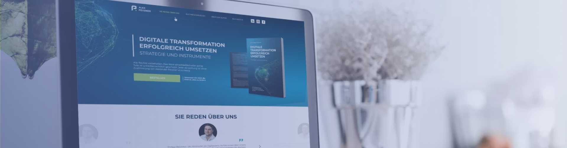 Strona docelowa promująca książkę